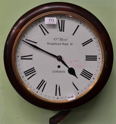 Lot 773 - A wall timepiece, Geo Reed, Kingsland, High St, London, circa 1890, side and bottom doors,...