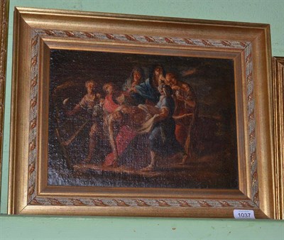 Lot 1037 - * Italian School in the style of Tiepolo (18th/19th century) The deposition of Christ, oil on...