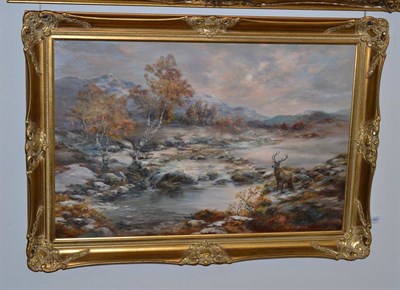 Lot 1060 - Prudence Turner (20th/21st century) ";The Melting Snow";, signed, oil on canvas, 49cm by 74.5cm