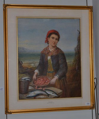 Lot 1069 - Charles Foster Jnr (later 19th century) ";Fresh Fish";, signed and dated 1878, watercolour...