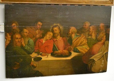 Lot 1071 - Continental School (18th/19th century) The last supper, oil on panel, 73cm by 108cm