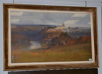 Lot 1072 - Arthur Tucker RBA (1864- 1929) ";Richmond on the Swale";, signed, with original artist's label...