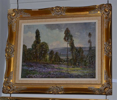 Lot 1104 - Attributed to Herbert Royle (1870-1958) Bluebell woods at Nessfield, bears signature, oil on...