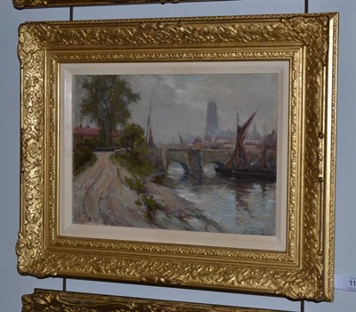 Lot 1110 - Sidney V. Gardner (ex.1891-1927) ";The Road by the River";, signed and dated 1900, with Derby...