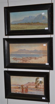 Lot 1135 - # Harold Boyes (19th/20th century) A view of Table Mountain; A coastal landscape, possibly...