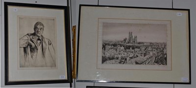 Lot 1137 - Francis Dodd (1874-1949)  ";Loro Ficher";, signed in pencil, a black and white etching,...