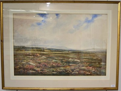 Lot 1150 - Thomas Collier R I (1840-1891) ";Castle Bolton with Wensleydale beyond, Yorkshire"; signed,...