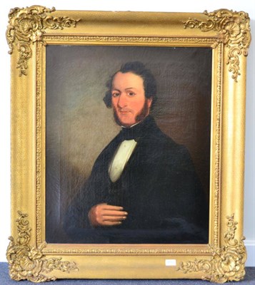 Lot 1153 - Circle of William Bowness (1809-1867) Portrait of a gentleman, half length, oil on canvas,...