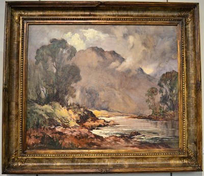 Lot 1166 - Robert Leslie Howey (1900-1981) Borrowdale, oil on canvas, 48cm by 59cm