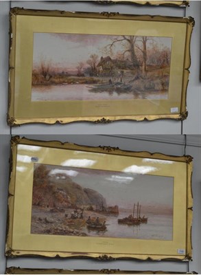 Lot 1180 - Walter Stuart Lloyd RBA (1845-1929) ";Clovelly"; and ";Ancton, Sussex";, signed and dated 1908,...