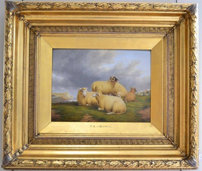 Lot 1194 - Follower of Thomas Sidney Cooper RA (1803-1902) Sheep at rest in a landscape, oil on panel,...