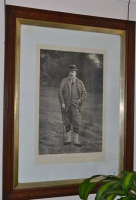 Lot 1201 - ~ After J Palmer Clarke, ";His Majesty Kind Edward VII";, a black and white reproduction, 60cm...