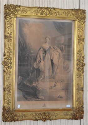 Lot 1206 - ~ Samuel Cousins after Alfred Edward Chalon ";Her Majesty Queen Victoria";, engraving, 76.5cm...