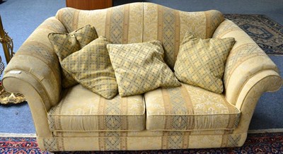 Lot 1330 - * A Lincoln House modern three piece suite, comprising a pair of sofas and a wingback chair