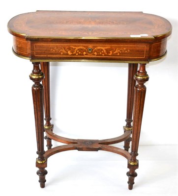 Lot 1341 - *A 19th century rosewood and floral marquetry dressing table in the Louis XV style