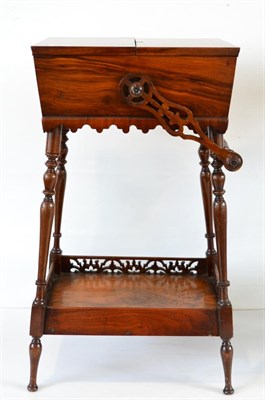 Lot 1353 - *An Edwardian walnut sewing table