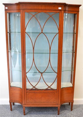 Lot 1370 - A Late Victorian satin wood display cabinet