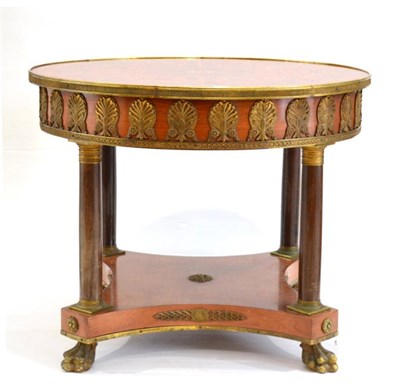 Lot 1388 - A French marquetry and gilt metal mounted centre table