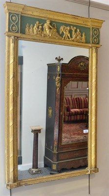 Lot 1396 - A George III gilt and gesso pier glass