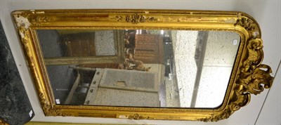 Lot 1421 - A 19th century gilt and gesso mirror