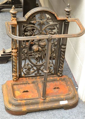 Lot 1425 - A cast iron stick stand