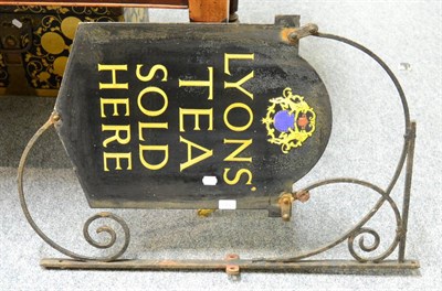 Lot 1492 - A wrought iron Lyon's tea sign