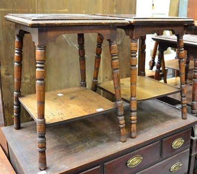 Lot 1508 - ~ Three late Victorian tile top occasional tables