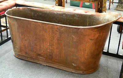 Lot 1549 - Copper bath with taps