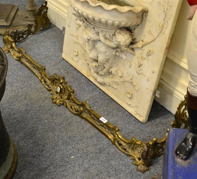 Lot 1556 - * A 19th century Rococo style fire curb, 123cm wide