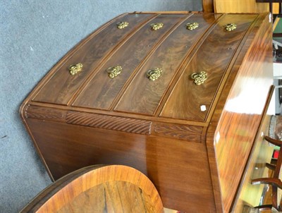 Lot 1647 - A George IV mahogany bow fronted chest of drawers