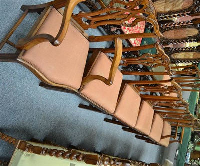 Lot 1664 - A Harlequin set of eight mahogany dining chairs including two carvers