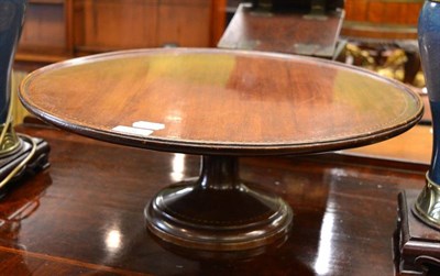 Lot 1687 - A 19th century chequered string inlaid mahogany Lazy Susan