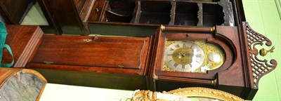 Lot 1724 - An oak thirty hour longcase clock, signed John Charlton, Durham, pierced pediment, 11-inch...