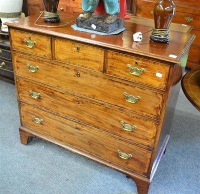 Lot 1737 - A George III mahogany straight fronted chest of drawers