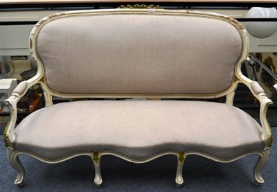 Lot 1768 - A 19th century cream painted sofa in the Louis XV style