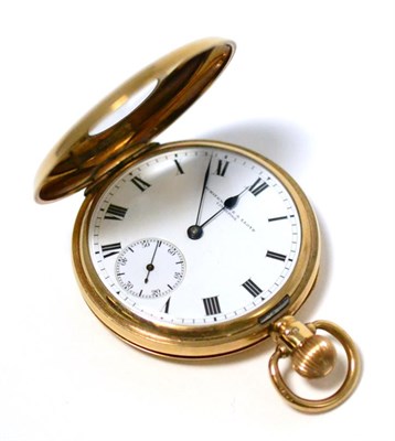 Lot 44 - A 9ct gold half hunter pocket watch, retailed by Schierwater & Lloyd, Liverpool, 1915, lever...
