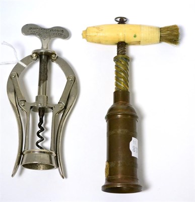 Lot 50 - A Thomason type corkscrew and a James Healey leaver corkscrew