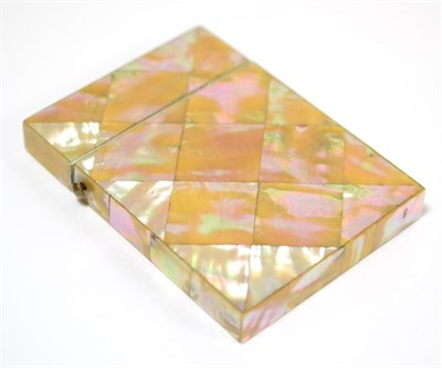 Lot 70 - A 19th century mother-of-pearl card case