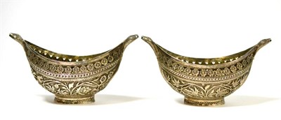 Lot 191 - A pair of Indian white metal bonbon dishes (2)