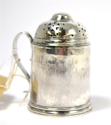 Lot 204 - ^A silver dredger, bears marks for Eliza Godfrey, London, 1730, lid possibly later