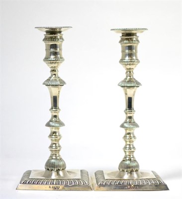 Lot 376 - A pair of silver candlesticks, Sheffield, 1923, 24cm high