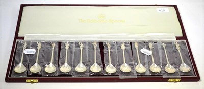 Lot 419 - A Tichbourne silver spoon set, No. 113 of a limited edition of 5000