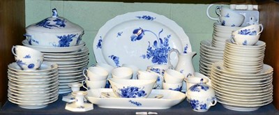 Lot 539 - Royal Copenhagen porcelain dinner service, 20th century, decorated in underglaze blue with...