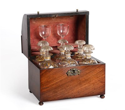 Lot 549 - A 19th century mahogany decanter box