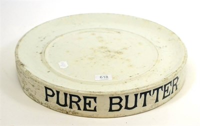 Lot 618 - A late 19th century ";Pure Butter";circular stand, the underside printed Parnall & Sons Ltd,...