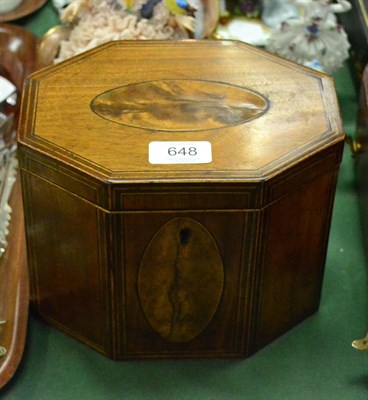 Lot 648 - A George III Mahogany tea caddy, 21cm wide