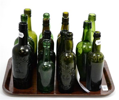 Lot 650 - A collection of 19th century glass beer bottles (14)