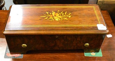 Lot 790 - A 19th century Swiss cylinder music box, serial no.5666, with 24cm brass cylinder and single...