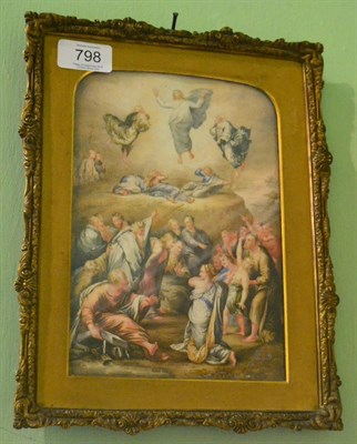 Lot 798 - H Harding, Christ with deciples, signed, 21.5cm by 15cm