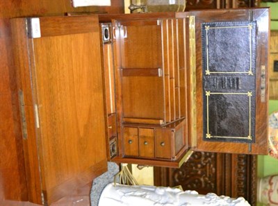 Lot 806 - A Victorian burr walnut correspondence box